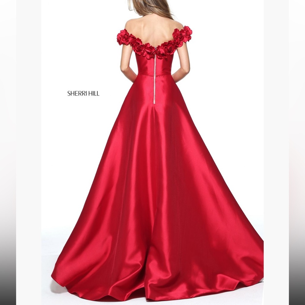 Red Sherri Hill Gown - Picture 3 of 4